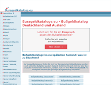 Tablet Screenshot of bussgeldkataloge.eu